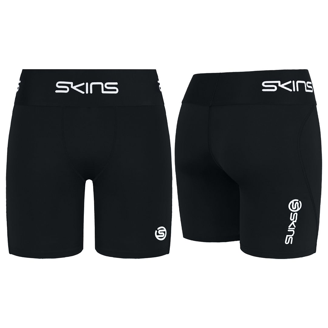 Skins Series-1 Stretch Waist Black Men Training Half Tights Shorts SO00100029001