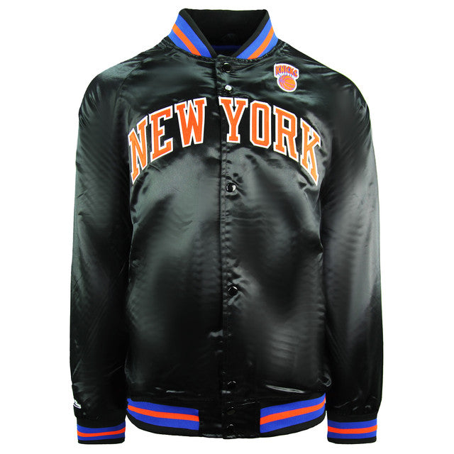 Mitchell & Ness New York Knicks Lightweight Satin Jacket Mens STJKMG18013 NYKBLK1