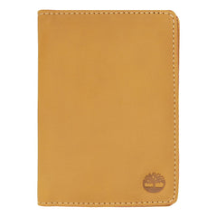 Timberland Genuine Leather Light Brown Passport Cover & Luggage Tag