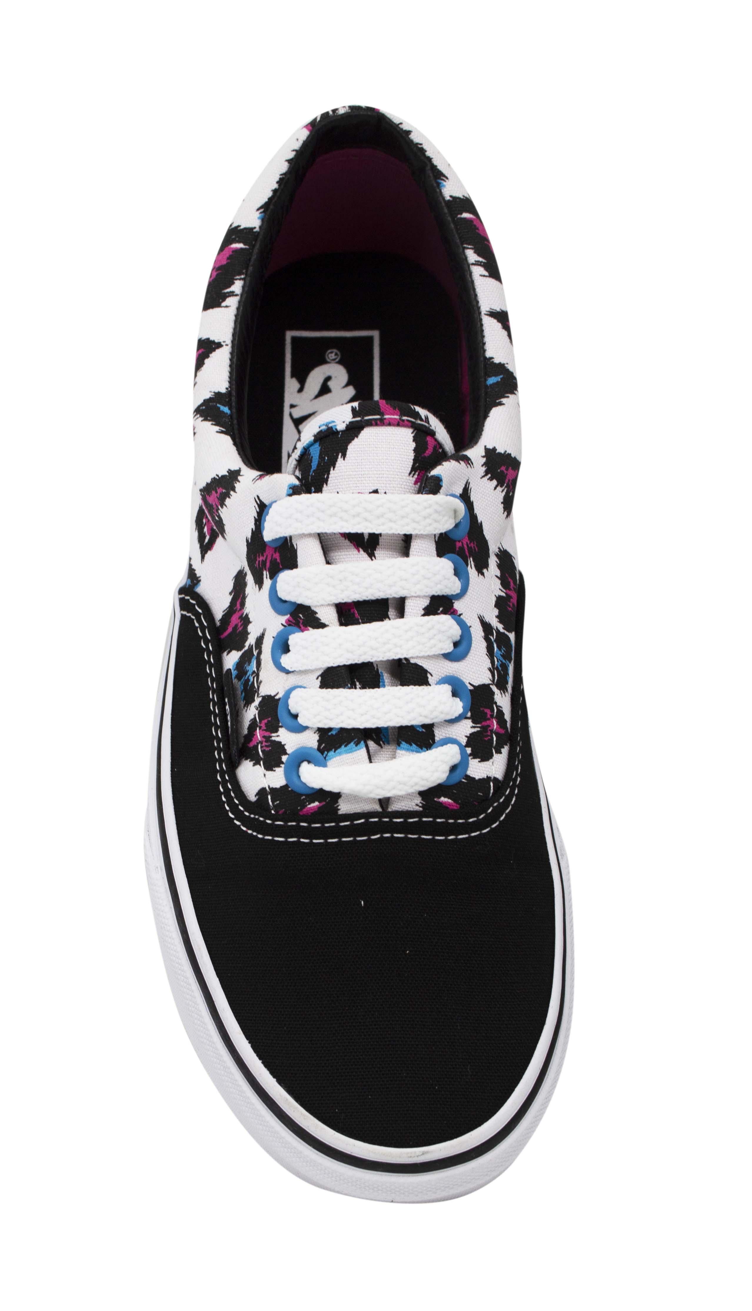 Vans Heart Leopard Black Canvas Unisex Adults Lace Up Trainers TN98LV