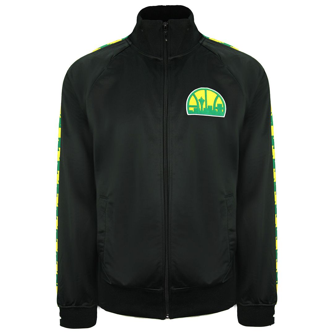 Mitchell & Ness Seattle Supersonics Mens Black Track Jacket