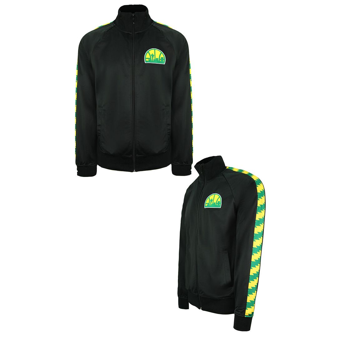 Mitchell & Ness Seattle Supersonics Mens Black Track Jacket