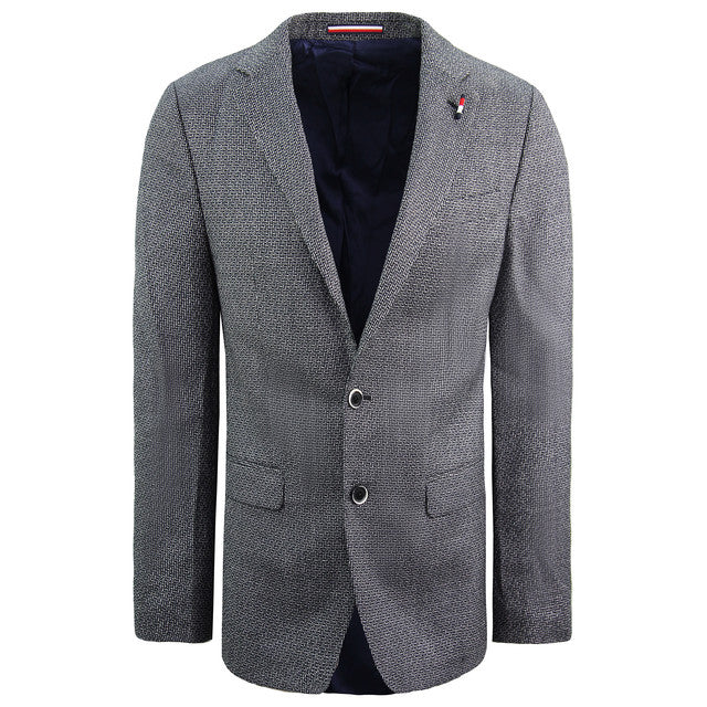 Tommy Hilfiger Wool Macro Slim Fit Tailored Blazer Men Grey Jacket TTOTTO4117023