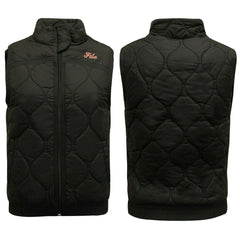 Fia Logo Zip Up Sleeveless Black Womens Padded Gilet U91049 001