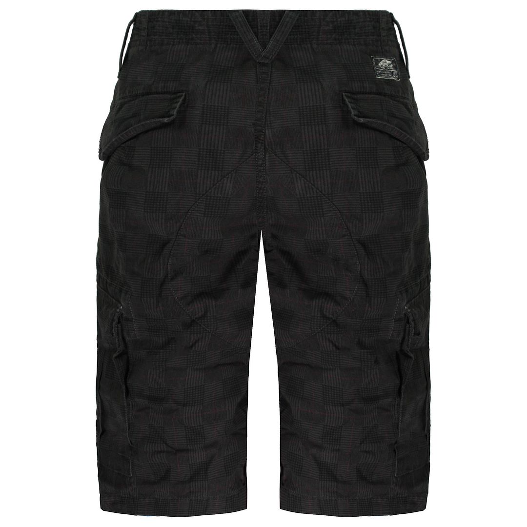 Vans Of The Wall Terrain Cargo Black/Grey Mens Checkered Shorts VN 0 MEND1Y