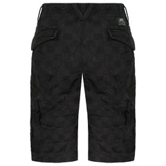 Vans Of The Wall Terrain Cargo Black/Grey Mens Checkered Shorts VN 0 MEND1Y