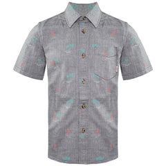 Vans Off The Wall Palm Print Kids Grey Shirt