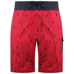 Vans Off The Wall Adjustable Waist Red/Navy Mens Palm Print Shorts