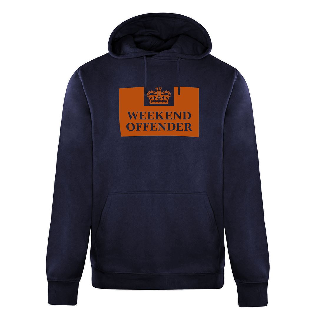 Weekend Offender Garrison Mens Navy/Orange Hoodie