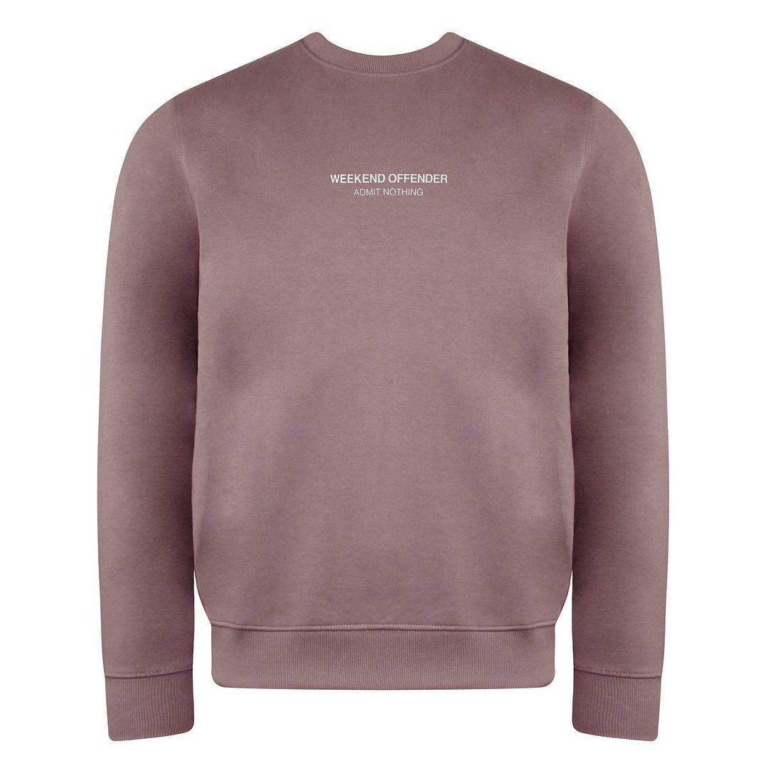 Weekend Offender Logo Mens Sand Rose Sweater