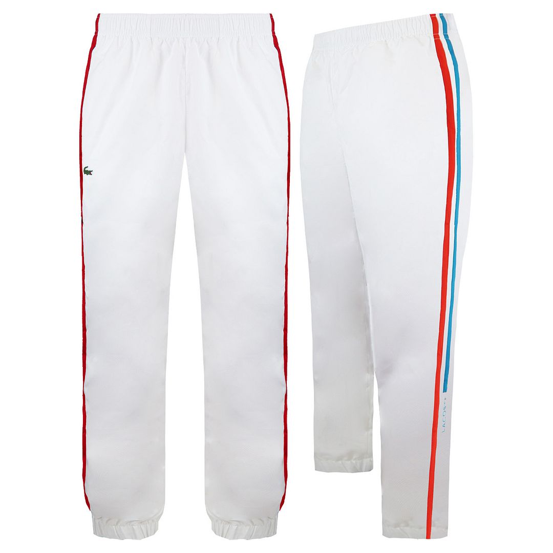 Lacoste Stretch Waist Mens White Track Pants