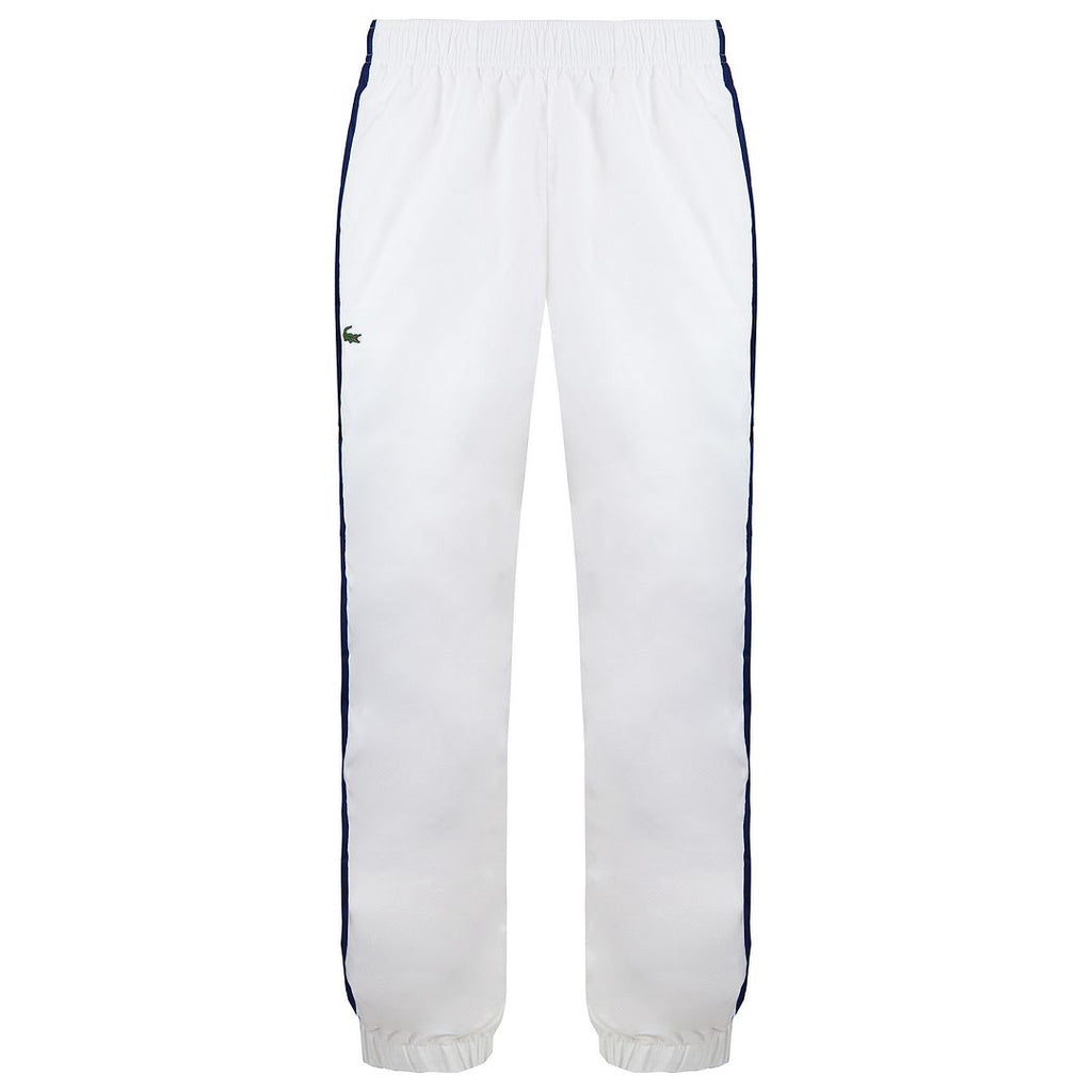 Lacoste Stretch Waist Mens White/Blue Track Pants