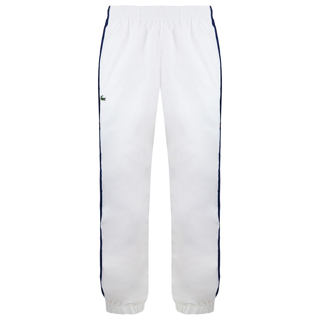 Lacoste Stretch Waist Mens White/Blue Track Pants