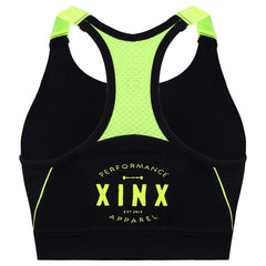 Xinx Performance Sleeveless Black/Yellow Womens Flash Sports Bra