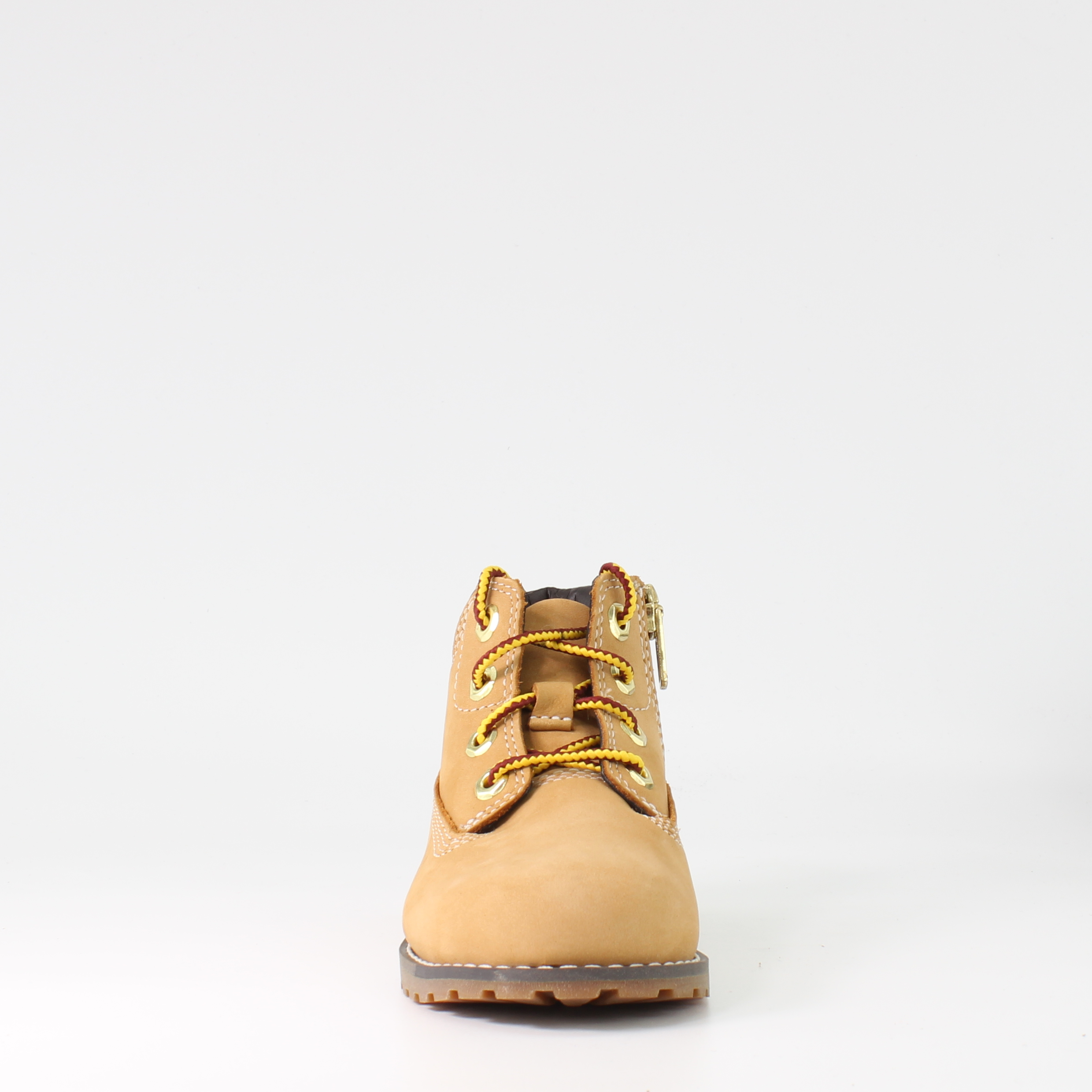 Timberland Pokey Pike Wheat Nubuck Leather Side Zip Lace Up Toddler Boots A125Q