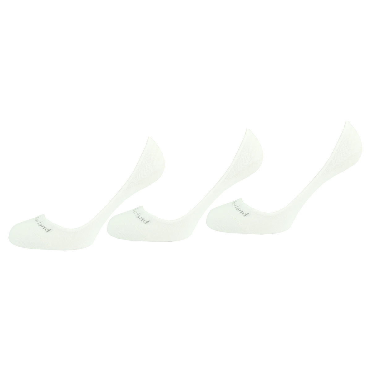 Timberland 3-Pack Logo White Womens Boat Shoe Liner Socks