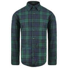 Pendleton Fireside Fitted Checkered Mens Green Oxford Shirt