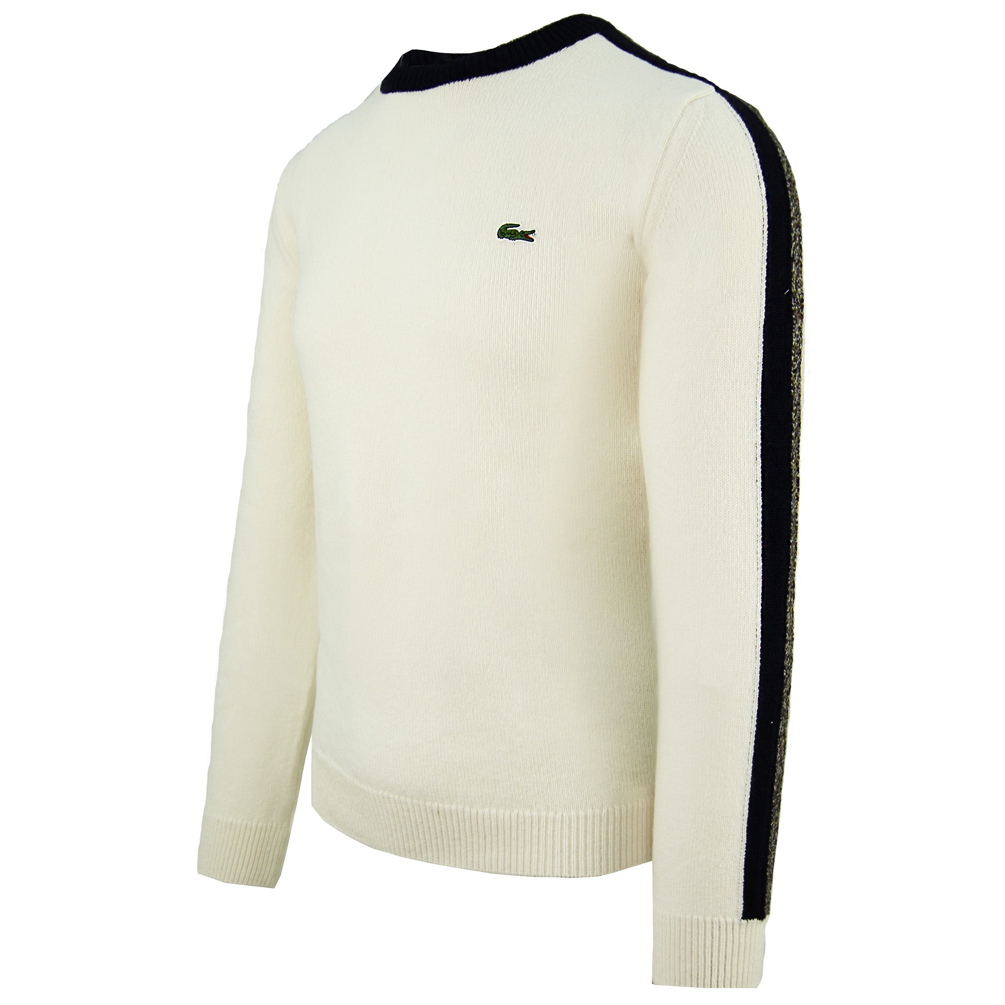 Lacoste Wool Mens White Sweater