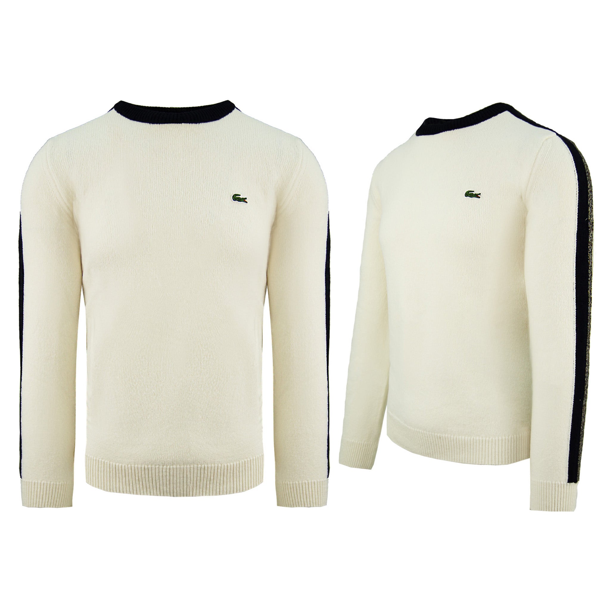 Lacoste Wool Mens White Sweater