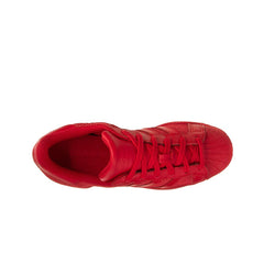 Adidas Superstar Lace Up Red Synthetic Mens Trainers B42621