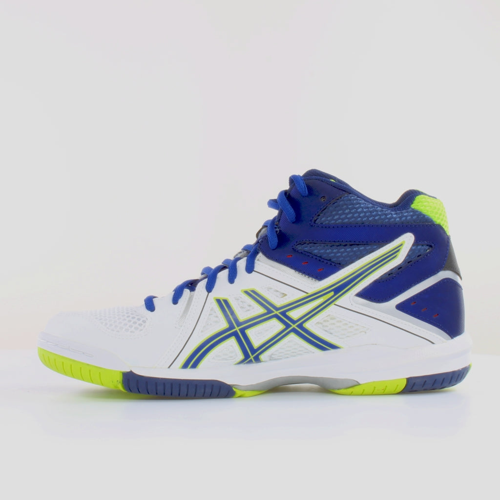 Asics Gel-Task White Blue Synthetic Mens Lace Up Trainers B506Y 0142