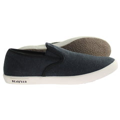 Seavees Baja Slip On Standard Womens Black Plimsolls