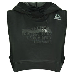 Reebok Combat Glory Womens Black Sleeveless Cropped Hoodie