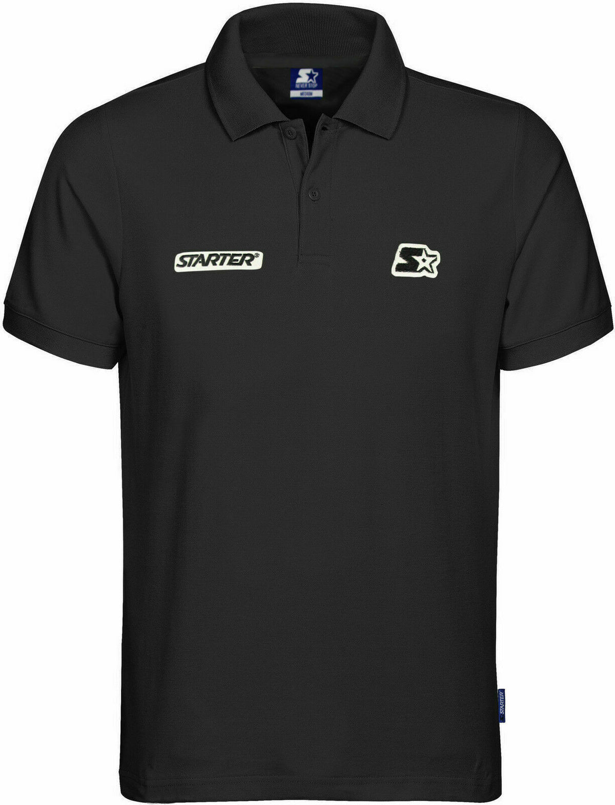 Starter Falcon Mens Short Sleeve Black Polo Shirt CPE00038