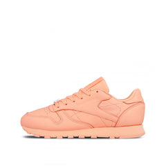 Reebok Classic Lace-Up Orange Smooth Leather Womens Trainers BS7912