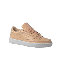 Reebok Club C85 Patent Lace-Up Pink Smooth Leather Womens Trainers BS9778