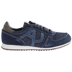 Armani Jeans Denim Blue Mens Trainers