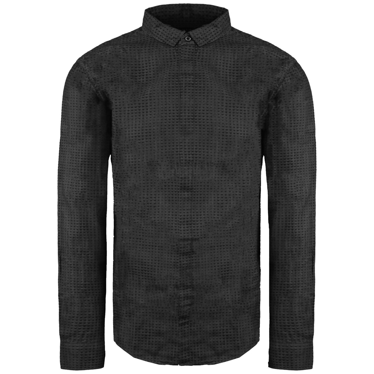 Armani Jeans Cotton Mens Black Shirt