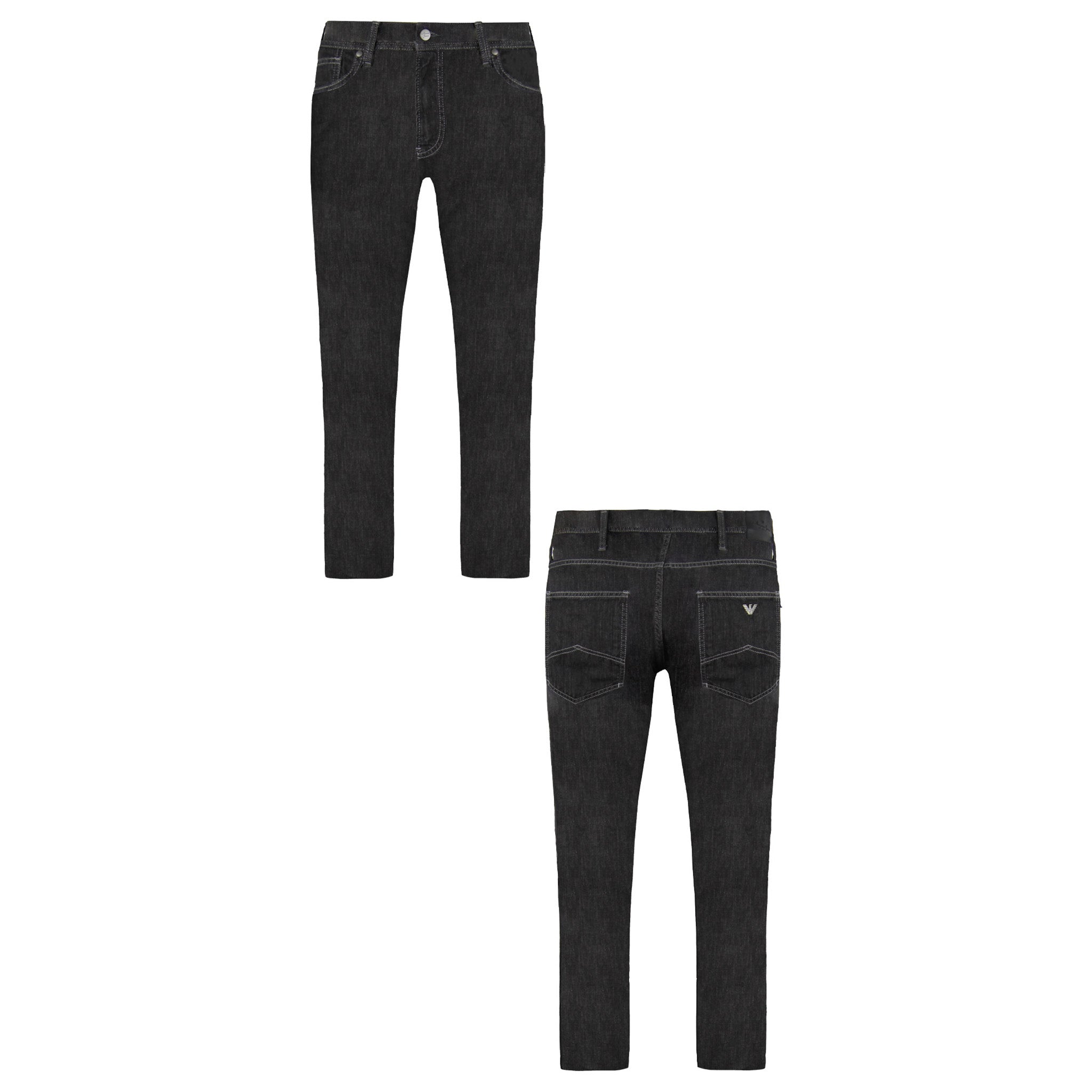 Armani Jeans Mens Black Regular Fit Jeans