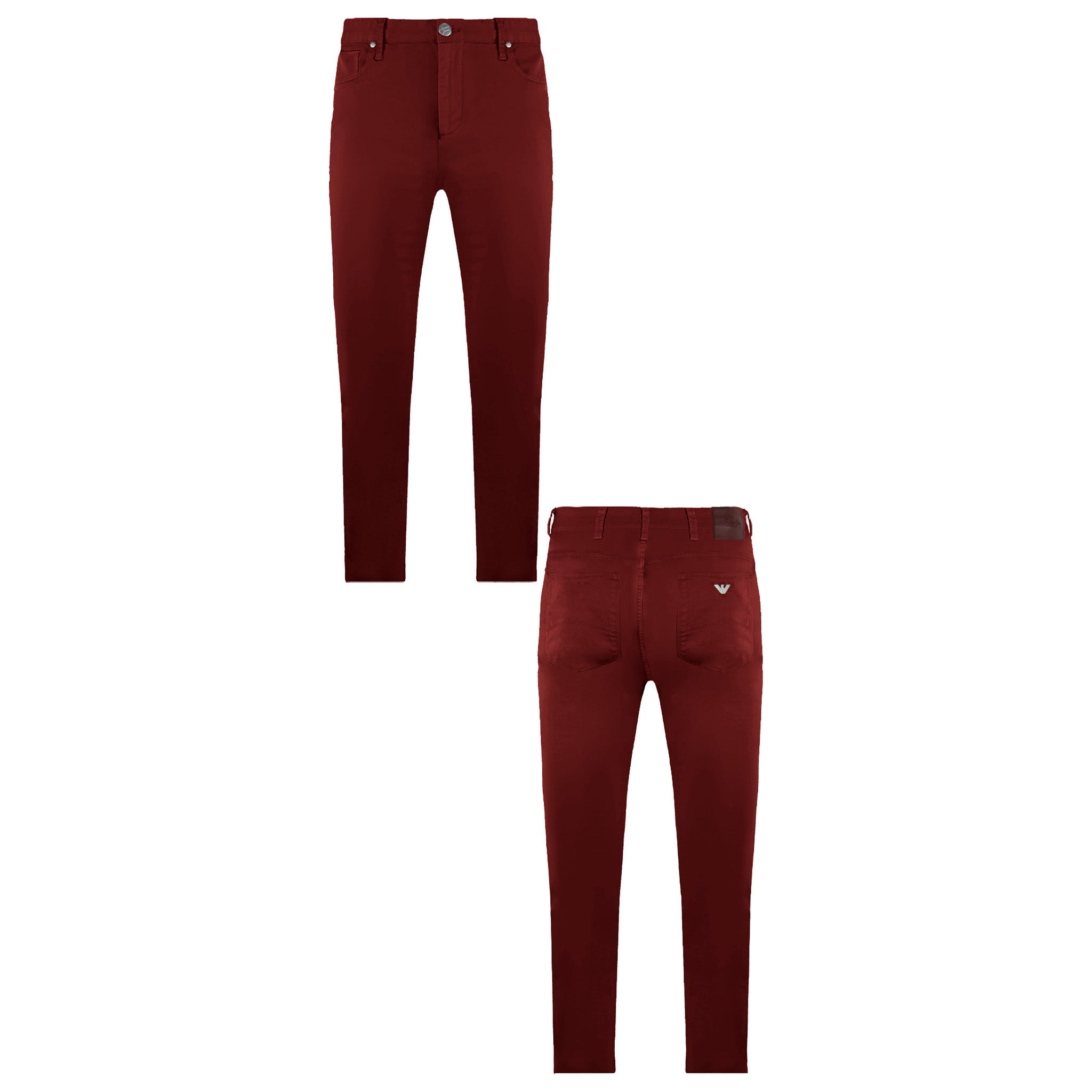 Armani Jeans J06 Slim Fit Mens Burgundy Trousers