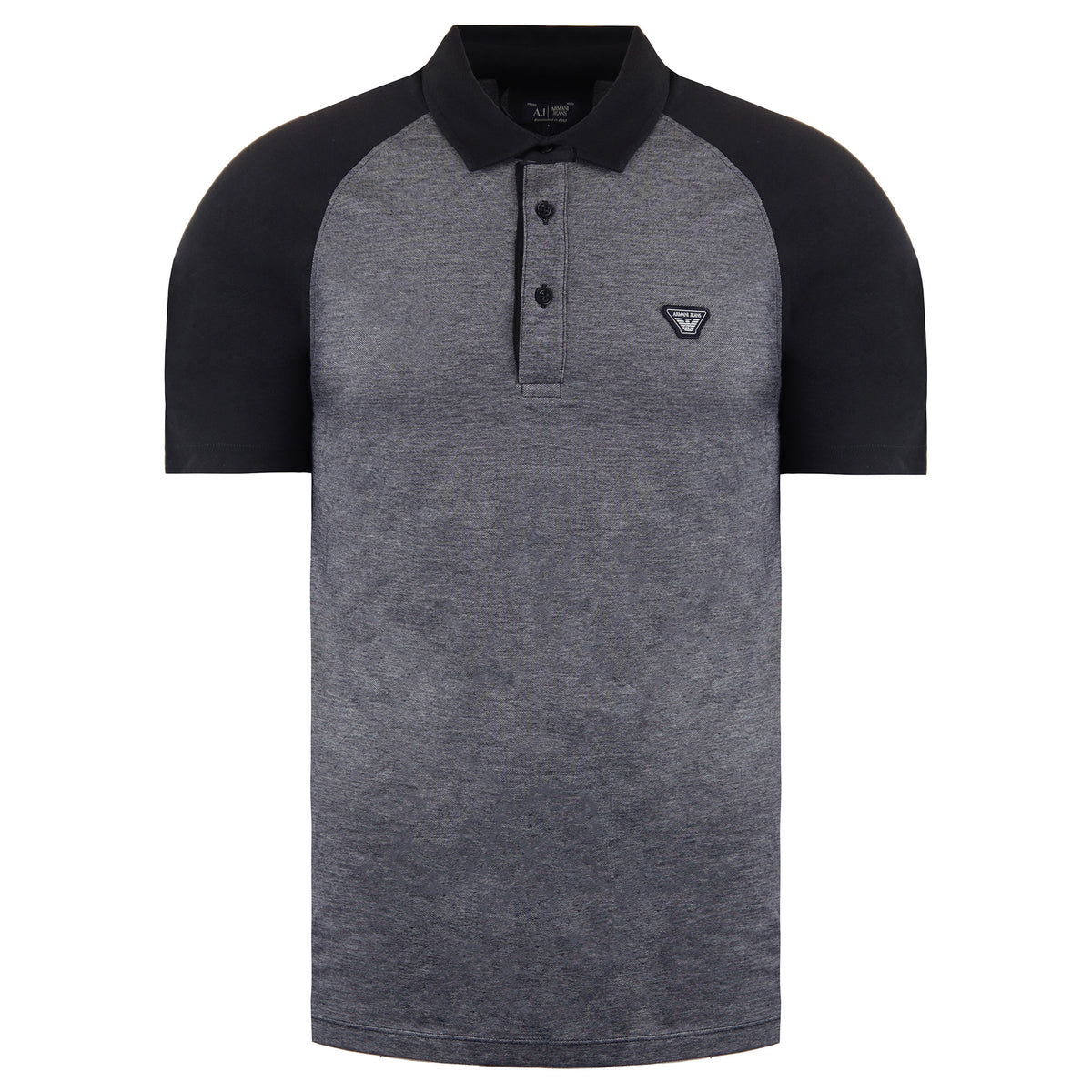 Armani Jeans Slim Fit Mens Dark Grey/Black Polo Shirt