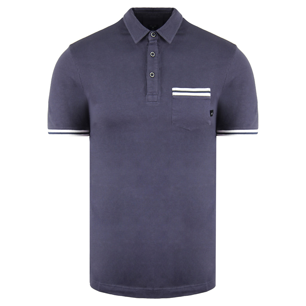 Armani Jeans Slim Fit Mens Navy Polo Shirt