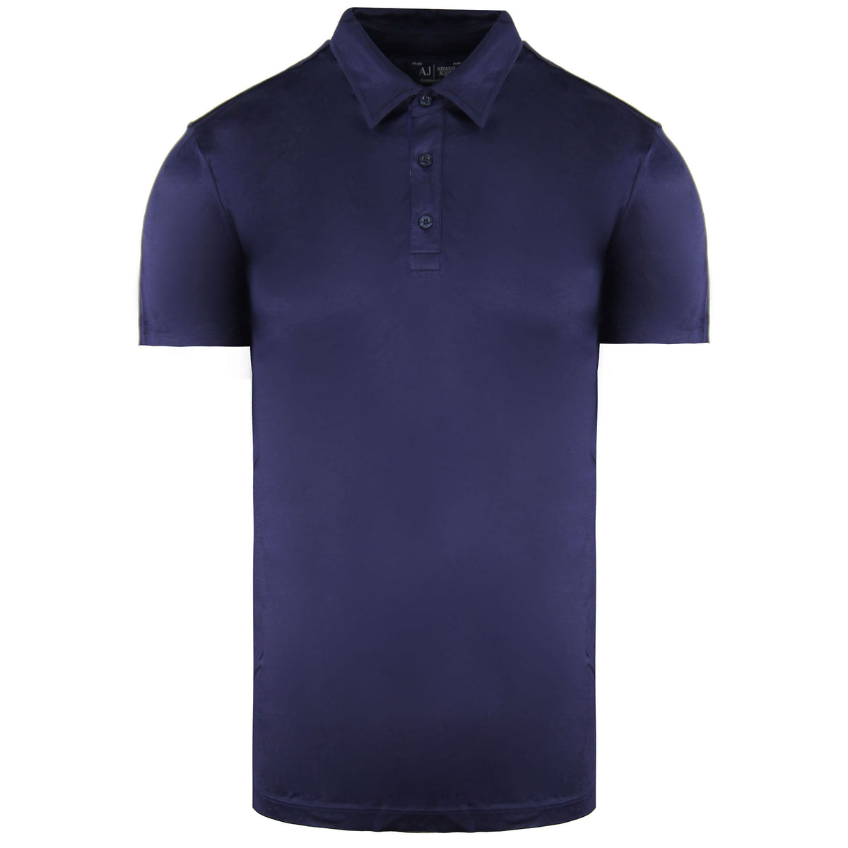 Armani Jeans Plain Mens Blue Polo Shirt