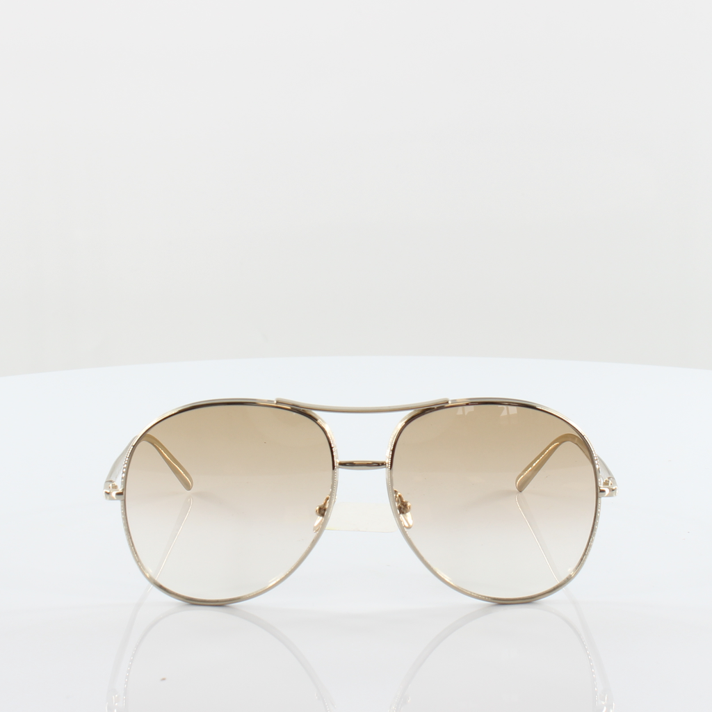 Chloe Jayme Oversized Round Womens Light Brown Sunglasses