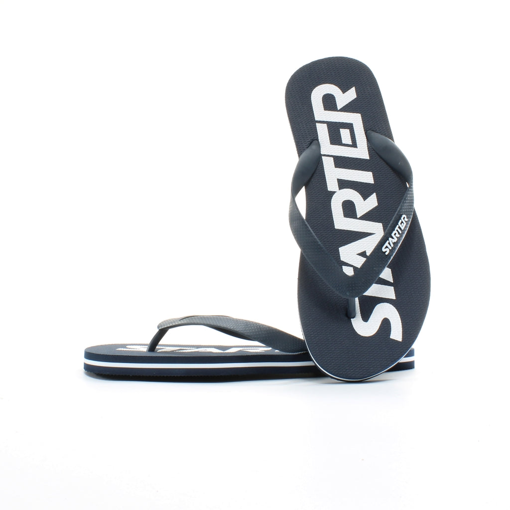 Starter Phoenix Navy Synthetic Mens Slip On Thong Flip Flops