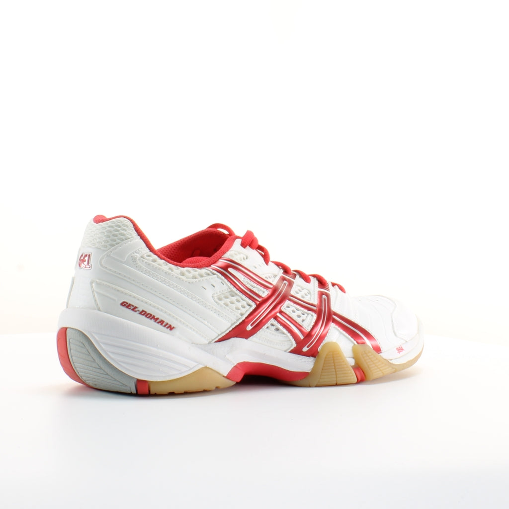 Asics Gel-Domain Womens White/Red Trainers