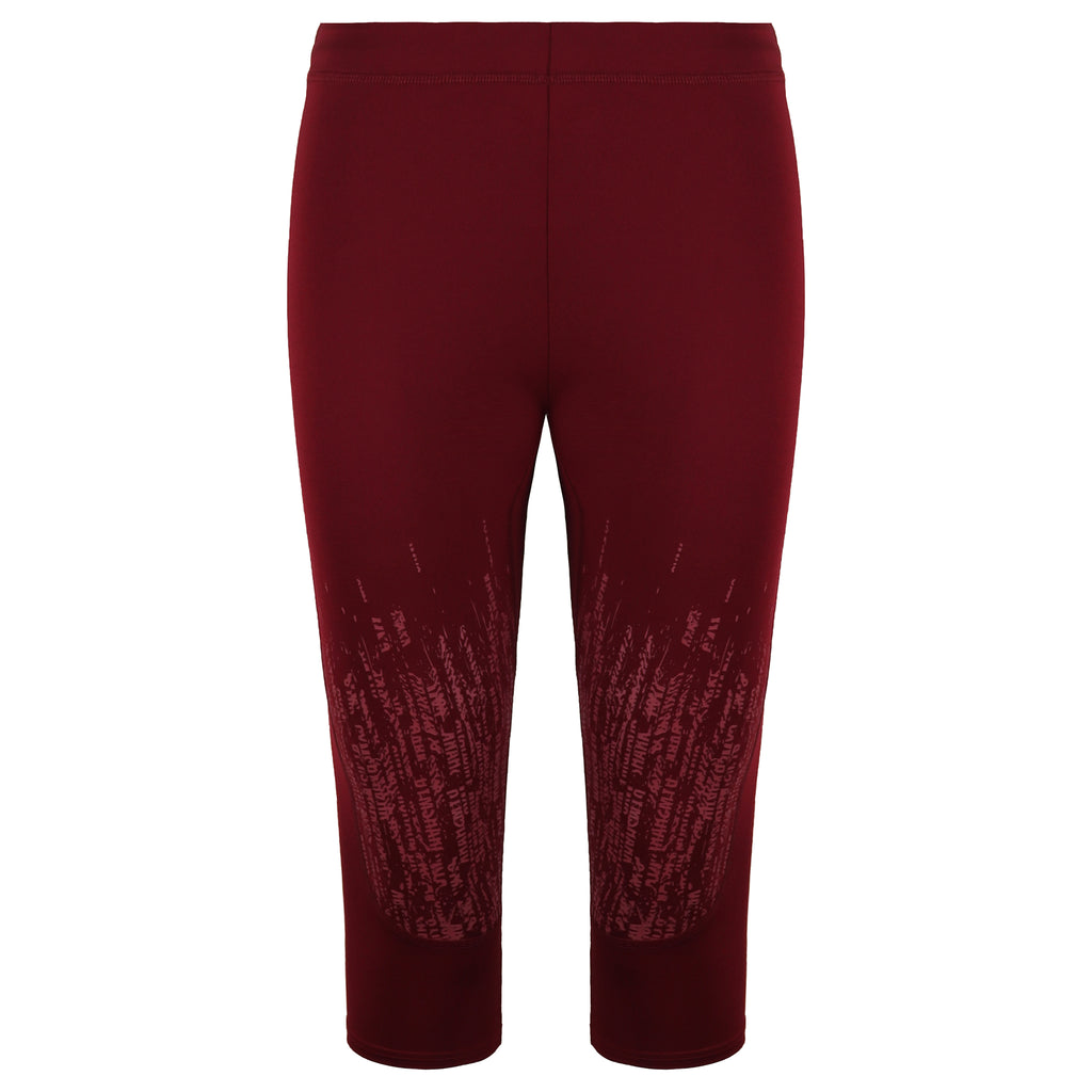 Gymshark Combat Womens Burgundy Cropped Leggings