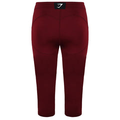 Gymshark Combat Womens Burgundy Cropped Leggings