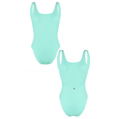 Gymshark Open Back Womens Turquoise Swimsuit