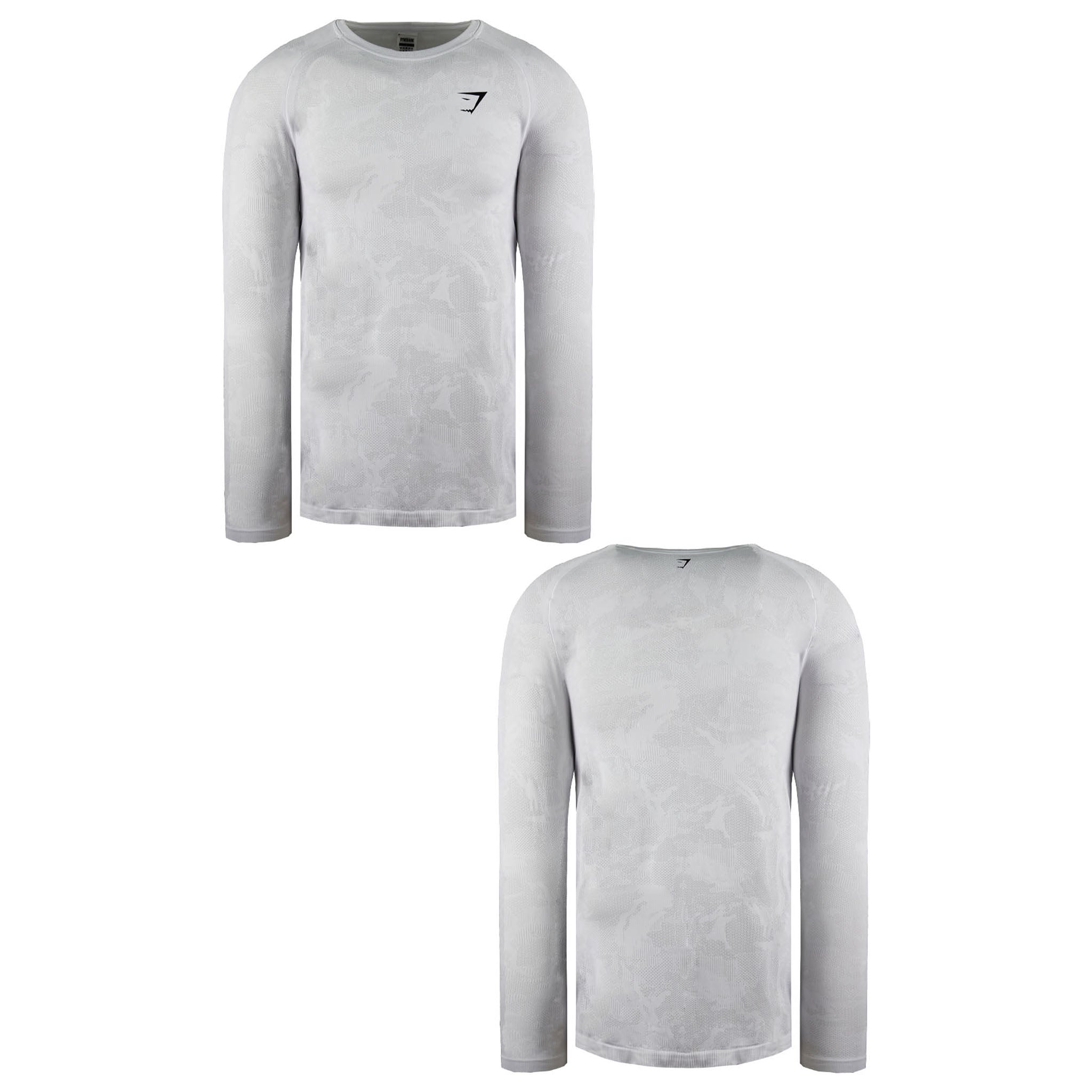 Gymshark Geo Mens White Seamless Top