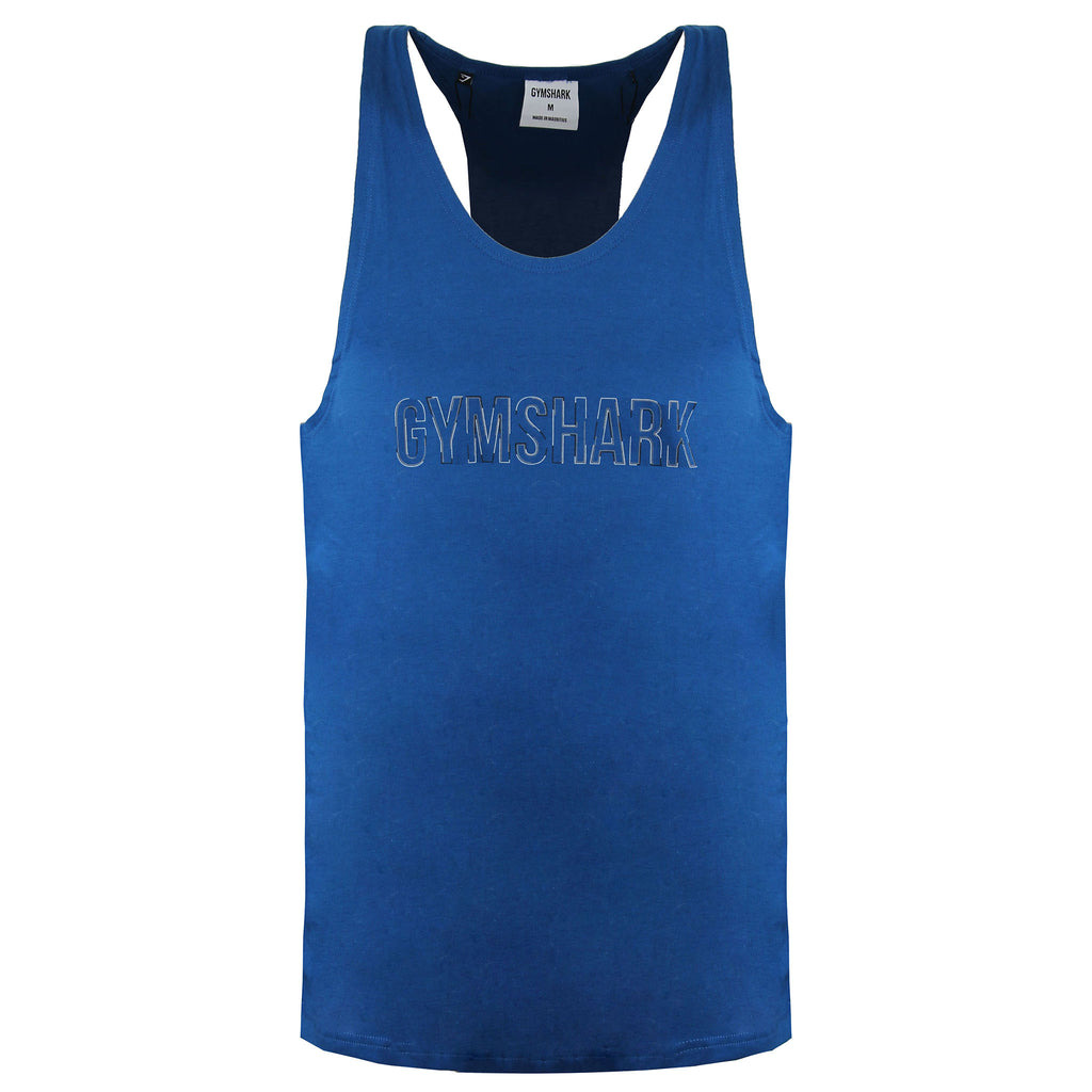 Gymshark Outline Logo Mens Teal Tank Top