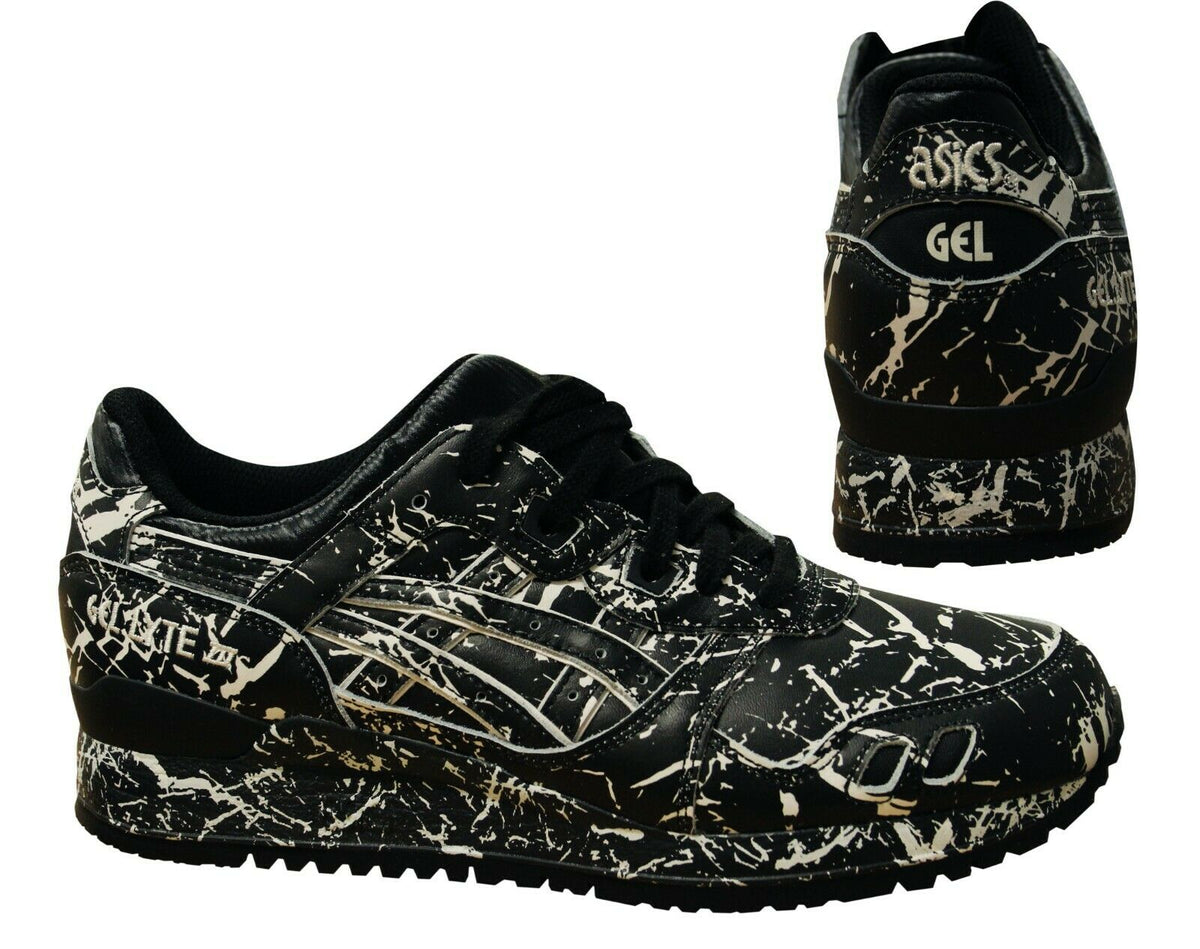 Asics Gel-Lyte III Marble Pack Black White Lace Up Mens Trainers H627L 9090 X11B