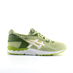 Asics Gel-Lyte V Green Leather Mens Lace Up Trainers H6D1L 7301