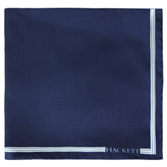 Hackett London Satin Solid Mens Navy Handkerchief