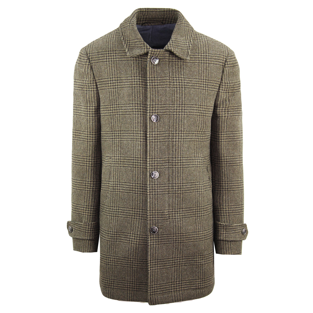 Hackett London Washed Wool Mens Brown Coat