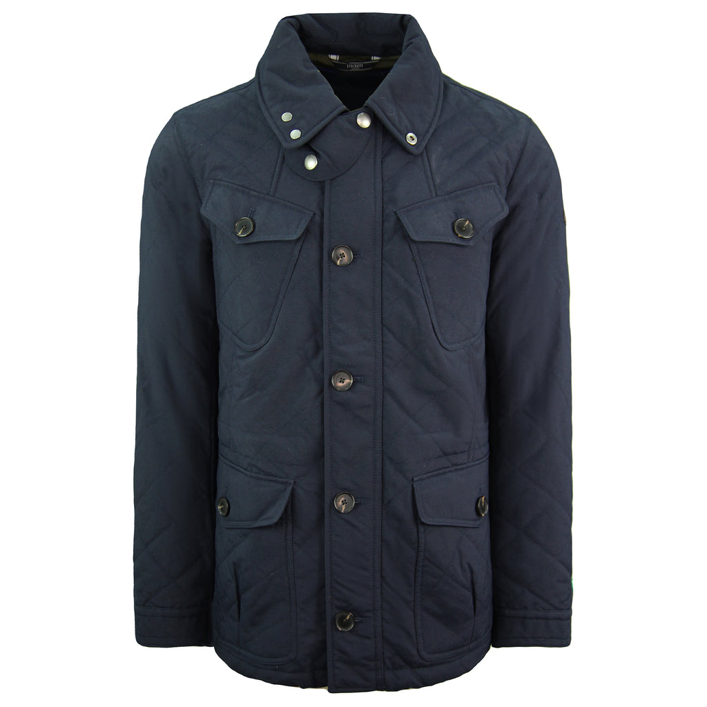 Hackett London Fenton Mens Navy Coat